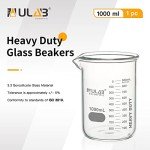 ULAB Heavy Duty Borosilicate Glass Beakers 1000ml