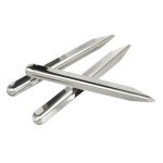 15cm Stainless Steel Lab Spatula Scoop with Grooves