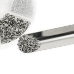 15cm Stainless Steel Lab Spatula Scoop with Grooves