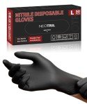 Black Nitrile Disposable Gloves - 50 Pack