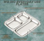 Stainless Steel Kids Plate Set - 4-Pack