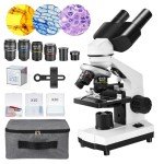 Dual LED Binocular Microscope with Phone Holder