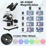 Dual LED Binocular Microscope with Phone Holder