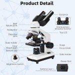 Dual LED Binocular Microscope with Phone Holder