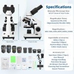 Dual LED Binocular Microscope with Phone Holder