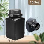 ASEVAT 16.9oz Plastic Lab Reagent Bottles (5Pcs)