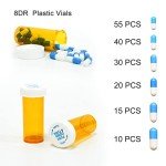 Child Resistant Pill Bottles - 12 Pack, Amber