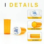 Child Resistant Pill Bottles - 12 Pack, Amber