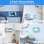 Wall-Mount Disposable Glove Dispenser - 4 Pack