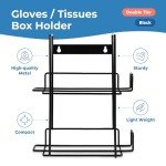 Wall-Mounted Double Glove Holder Organizer