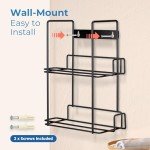 Wall-Mounted Double Glove Holder Organizer