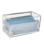 Acrylic Face Mask Dispenser with Hinged Lid