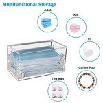 Acrylic Face Mask Dispenser with Hinged Lid