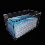 Acrylic Face Mask Dispenser with Hinged Lid