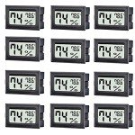 12 Pack Mini Digital Thermometer and Hygrometer