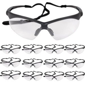 Rival Safety Glasses - Clear, Rubber Temples (12 Pairs)