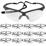 Rival Safety Glasses - Clear, Rubber Temples (12 Pairs)
