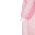 Pink Disposable Isolation Gowns - Fluid Resistant (Case of 50)