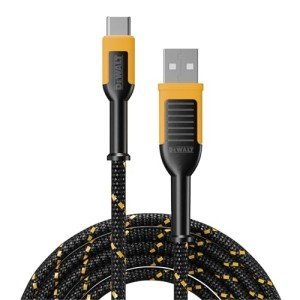 DEWALT 6ft Braided USB-C to USB-A Cable