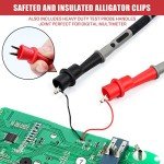 8-Piece Multimeter Test Lead Set with Clips & Hooks