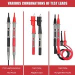 8-Piece Multimeter Test Lead Set with Clips & Hooks