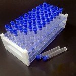 10 Pack Plastic Test Tube Rack - Light Blue