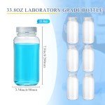 Tatuo 6 Pack 32 oz Lab Reagent Bottles