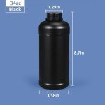 Wide Mouth Plastic Food Grade Lab Bottles - 33.8oz