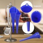 Set of 3 Plastic Automotive Oil Funnels