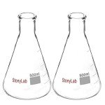 Stonylab 2-Pack 500ml Heavy Wall Erlenmeyer Flasks