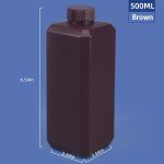 16.9oz Plastic Lab Chemical Reagent Bottles (2 Pack)