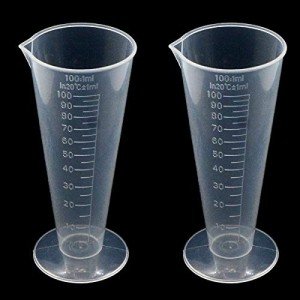 YXQ 100mL Plastic Graduated Measuring Cups, 2-Pack