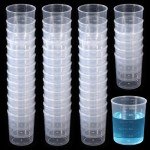 100 Plastic Graduated Measuring Beakers - 100ml