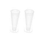 YXQ 100mL Plastic Graduated Measuring Cups, 2-Pack