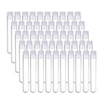 100 Clear Test Tubes with Caps for Experiments