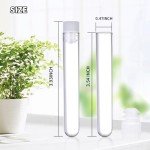 100 Clear Test Tubes with Caps for Experiments