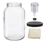 1 Gallon Wide Mouth Glass Fermentation Jar Set