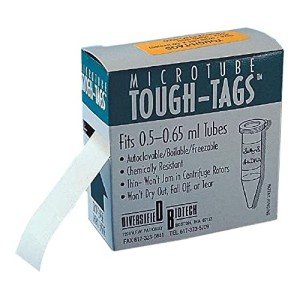 Red Tough-Tags Labels for 1.5ml Tubes - 1000 Roll