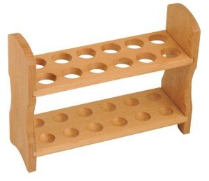 EISCO 12-Tube Wooden Test Tube Rack, 9 Inch