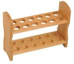 EISCO 12-Tube Wooden Test Tube Rack, 9 Inch