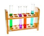 EISCO 12-Tube Wooden Test Tube Rack, 9 Inch