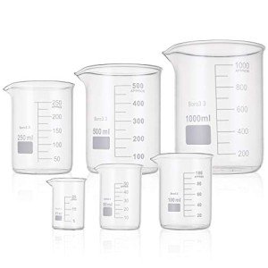 Yarlung 6-Pack Graduated Glass Beaker Set