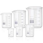 Yarlung 6-Pack Graduated Glass Beaker Set