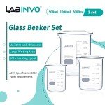 Low Form Graduated Glass Beaker Set - 500ml, 1000ml, 2000ml