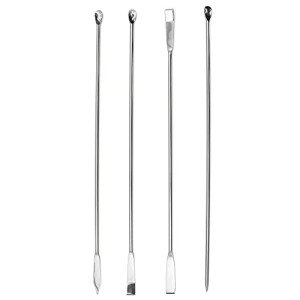 Stainless Steel Lab Spoon & Spatula Set, 4-Piece