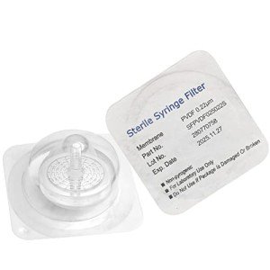 Sterile PVDF Syringe Filters, 25mm, 0.22µm, 10/pk
