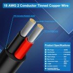 18 AWG Low Voltage 2-Conductor Electrical Wire 100ft