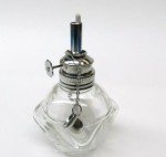 Adjustable Alcohol Lamp with Faceted Glass Design