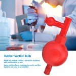 Three-Way Suction Bulb for Lab Pipetting (Red)