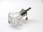 Adjustable Alcohol Lamp with Faceted Glass Design